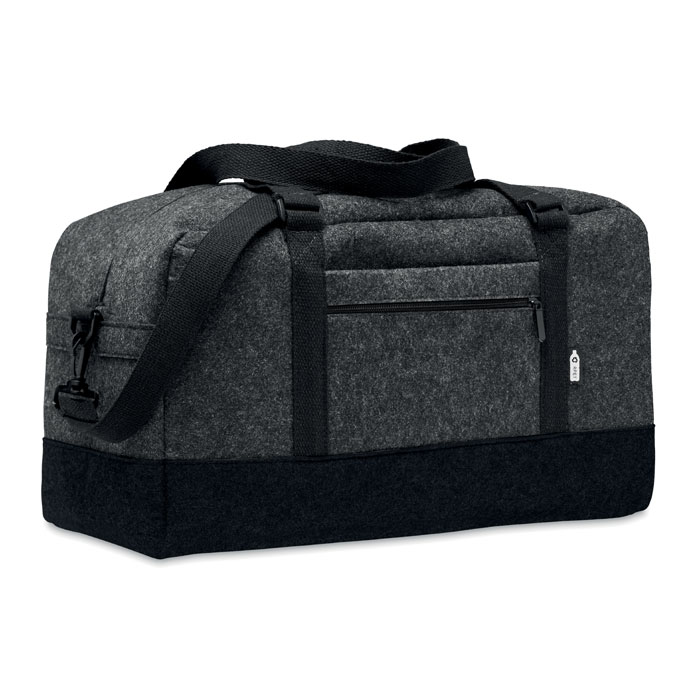 Sac de sport feutre RPET personnalisé INDICO BAG, Gris Pierre
