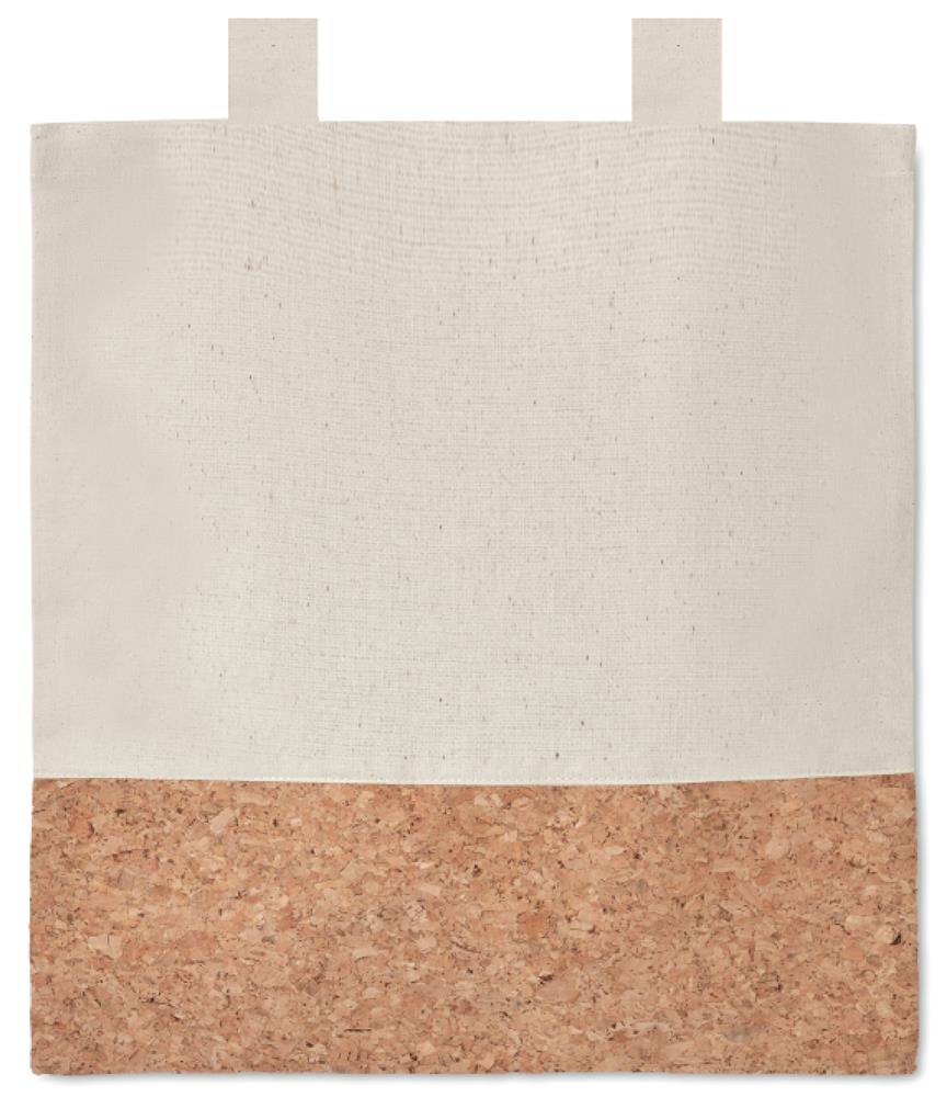 Tote bag coton sergé et liège personnalisé ILLA TOTE, devant
