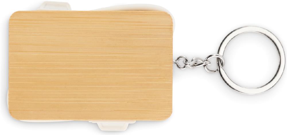 Porte-clés câble de charge bambou personnalisé BUPOW, côté 1