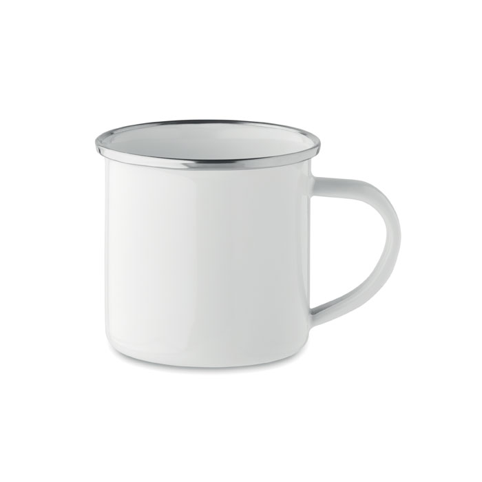 Mug émaillé métal 200 ml personnalisé PLATEADO S, Blanc