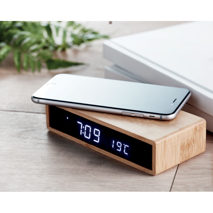 Chargeur sans fil bambou 5 W personnalisé MORO