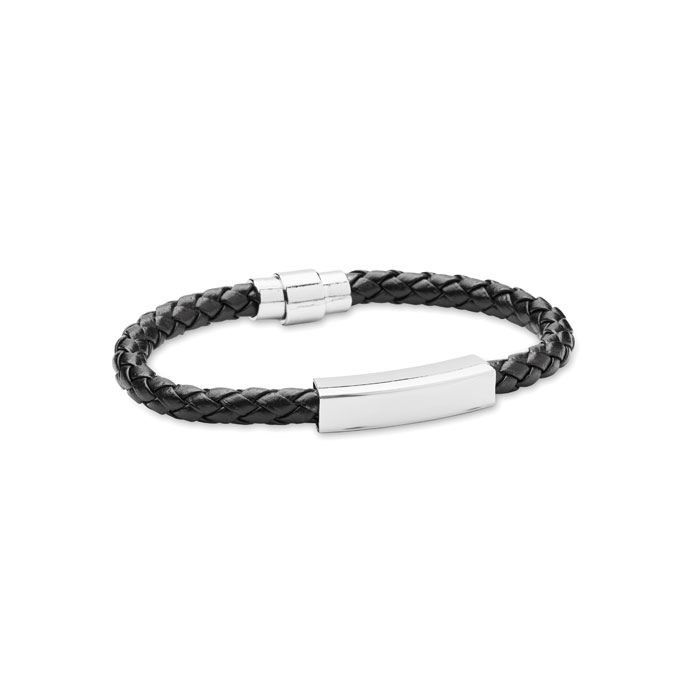 Bracelet simili cuir tressé personnalisé FAULETI