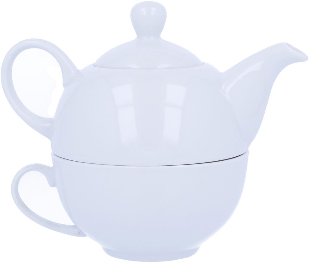 Set théière 400 ml et tasse personnalisé TEA TIME, gobelet droite