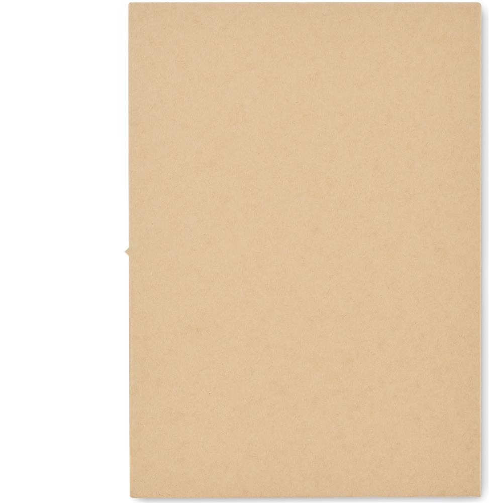 Set de bureau carton recyclé personnalisé CENOTE, devant (étiquette numérique)