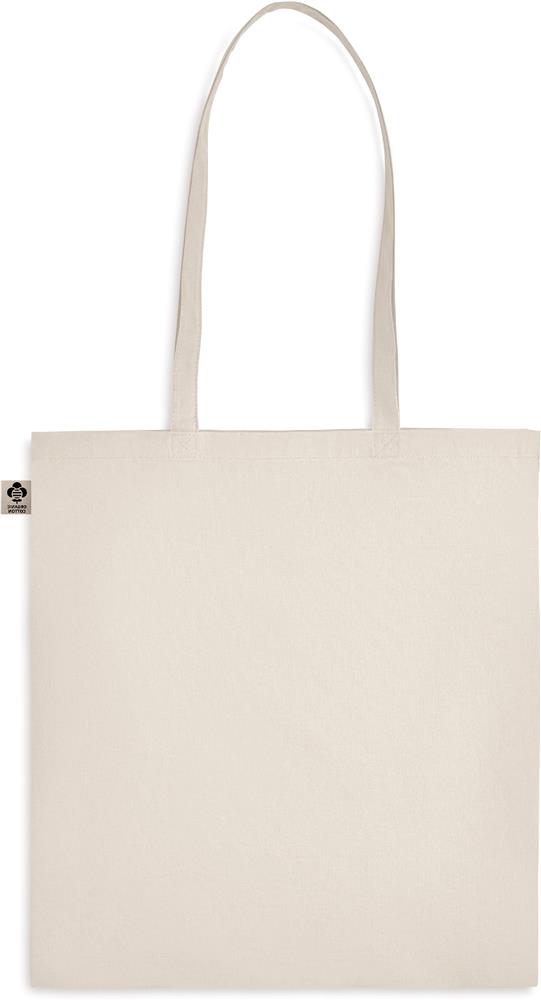 Tote bag coton bio 140 g/m² personnalisé ZIMDE, dos (sérigraphie)