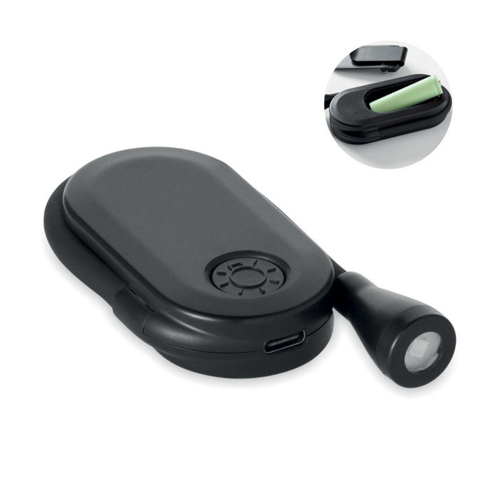 Lampe de lecture LED à clip personnalisée SCENE REPLA, Noir
