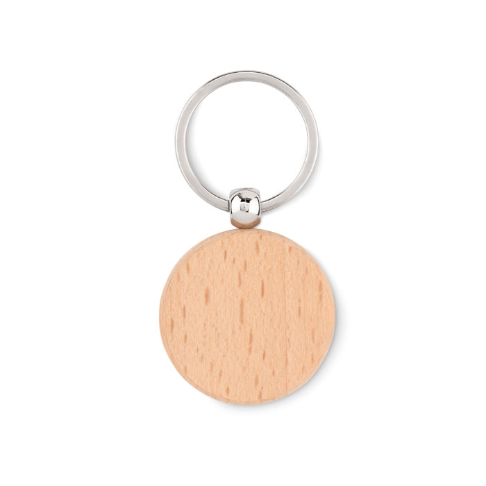 Porte-clés rond bois personnalisé TOTY WOOD