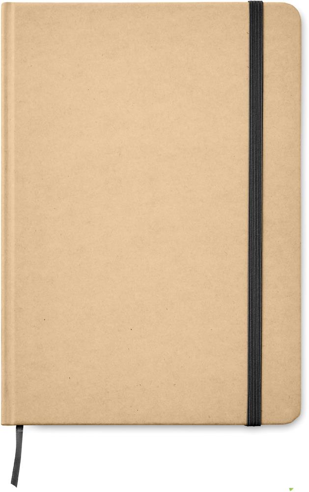 Carnet A5 ligné carton recyclé personnalisé EVERWRITE, devant (embossage)