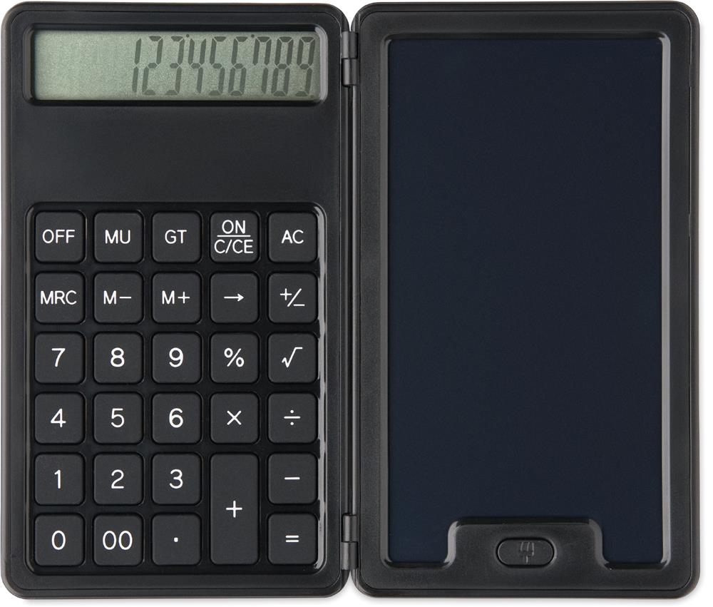 Calculatrice avec tablette LCD personnalisée CLERK, intérieur