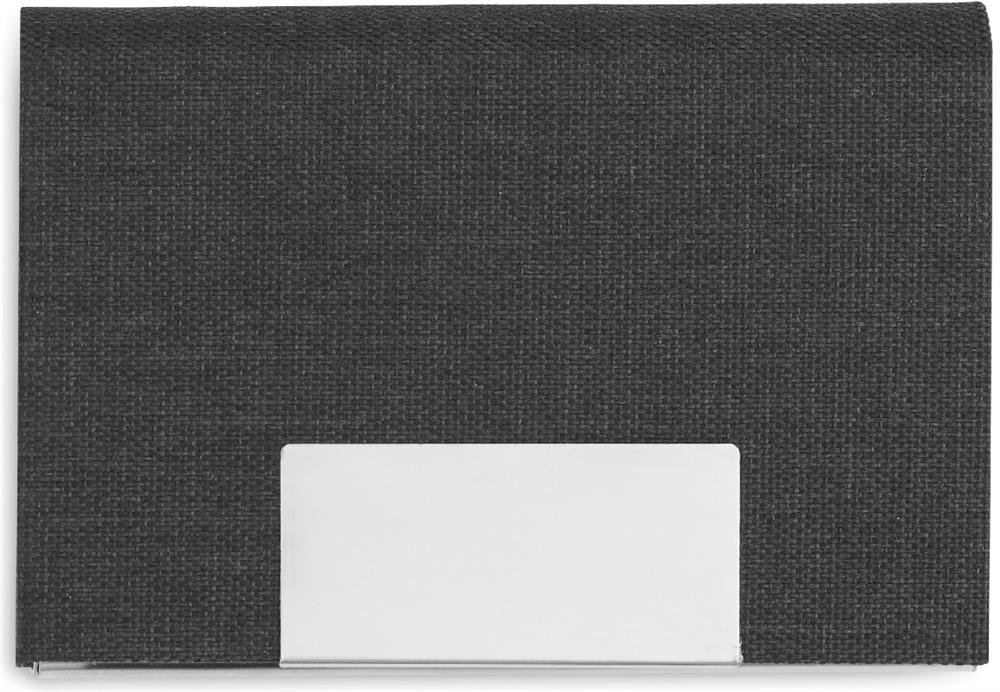 Coffret stylo et porte-cartes RPET personnalisé SCRIBI 3, carte support partie métal