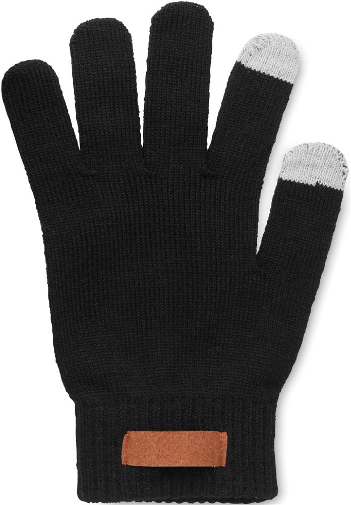Set bonnet écharpe gants RPET personnalisé DENALI, gant gauche