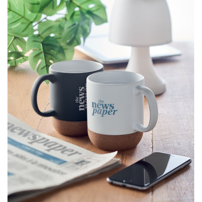Mug céramique mate base liège personnalisé MATT