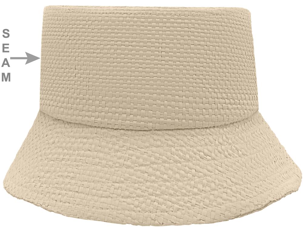Bob en paille de papier personnalisé BILGOLA+, dos haut