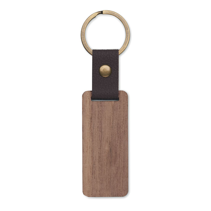 Porte-clés en noyer et PU personnalisé NAWKEY, Bois
