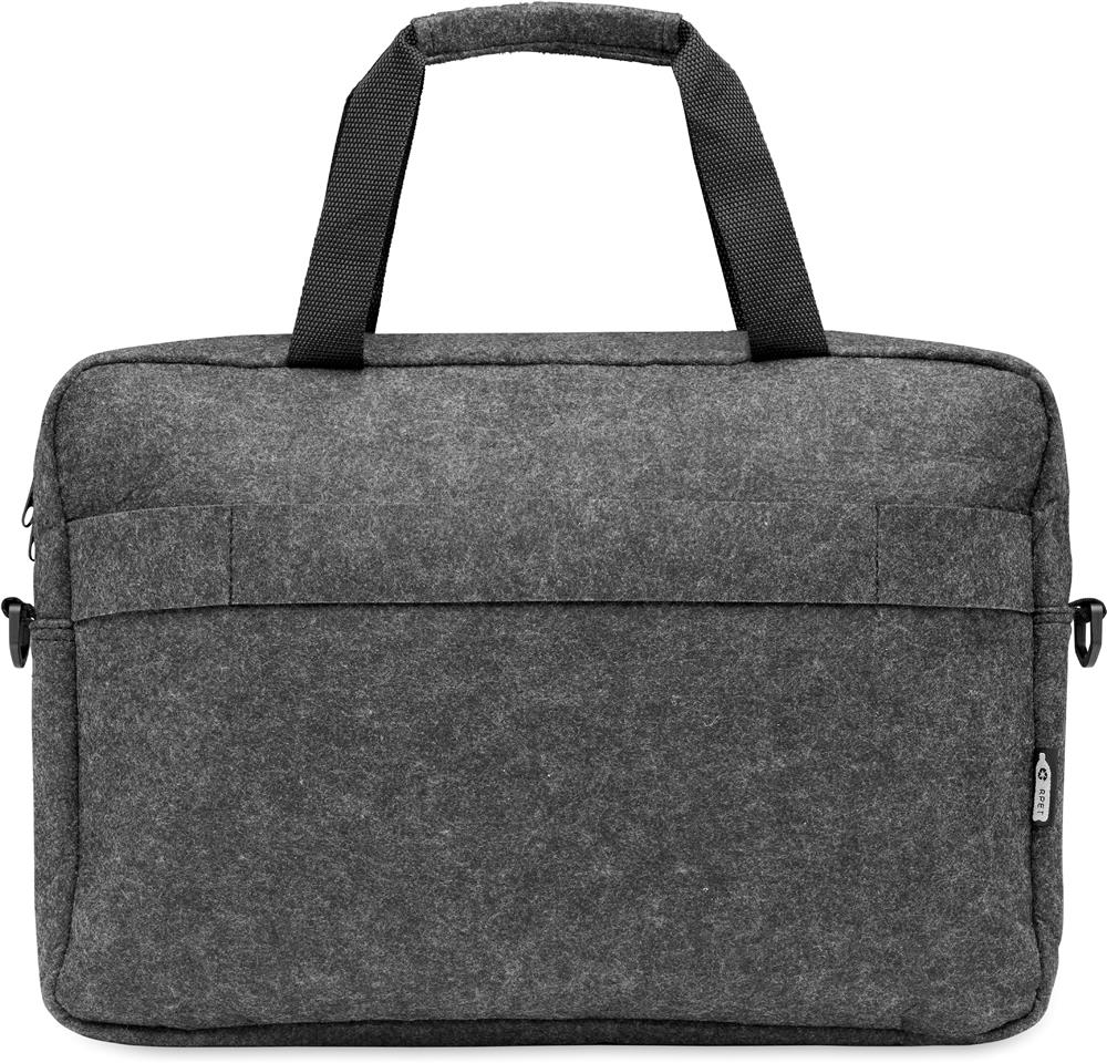 Sac à dos ordinateur 15 pouces feutre personnalisé PLANA, dos (embossage)