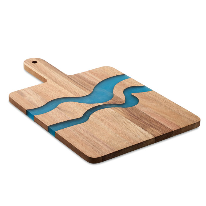 Planche de service acacia et résine personnalisée AZUUR
