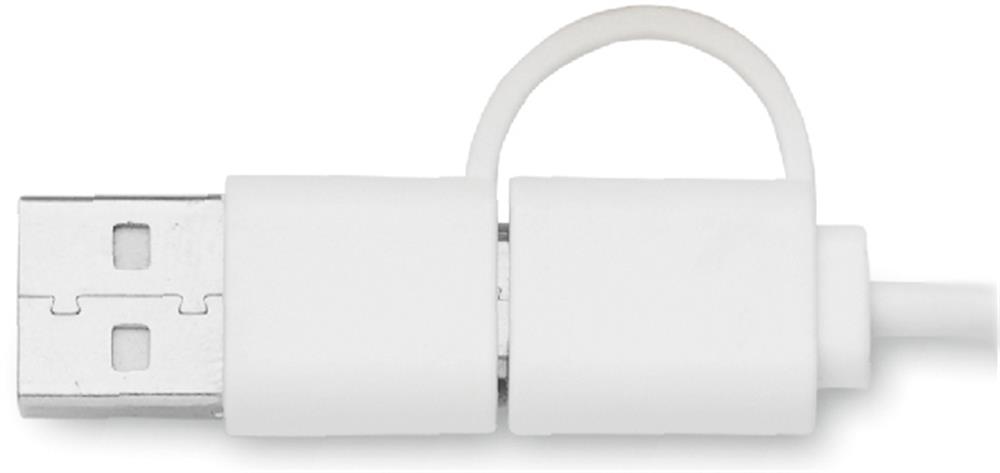 Hub USB 3 ports bambou personnalisé HUBBAM, prise côté 2