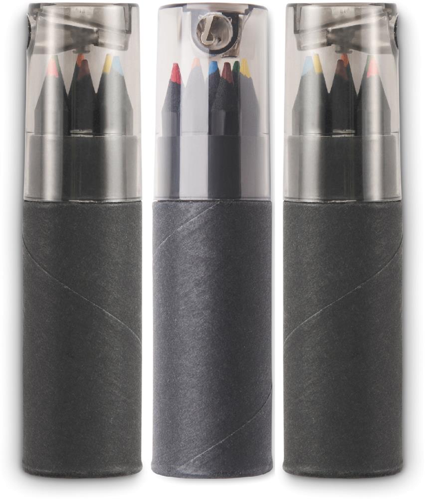 Crayons de couleur tube carton personnalisé NEGRO, dessous partie