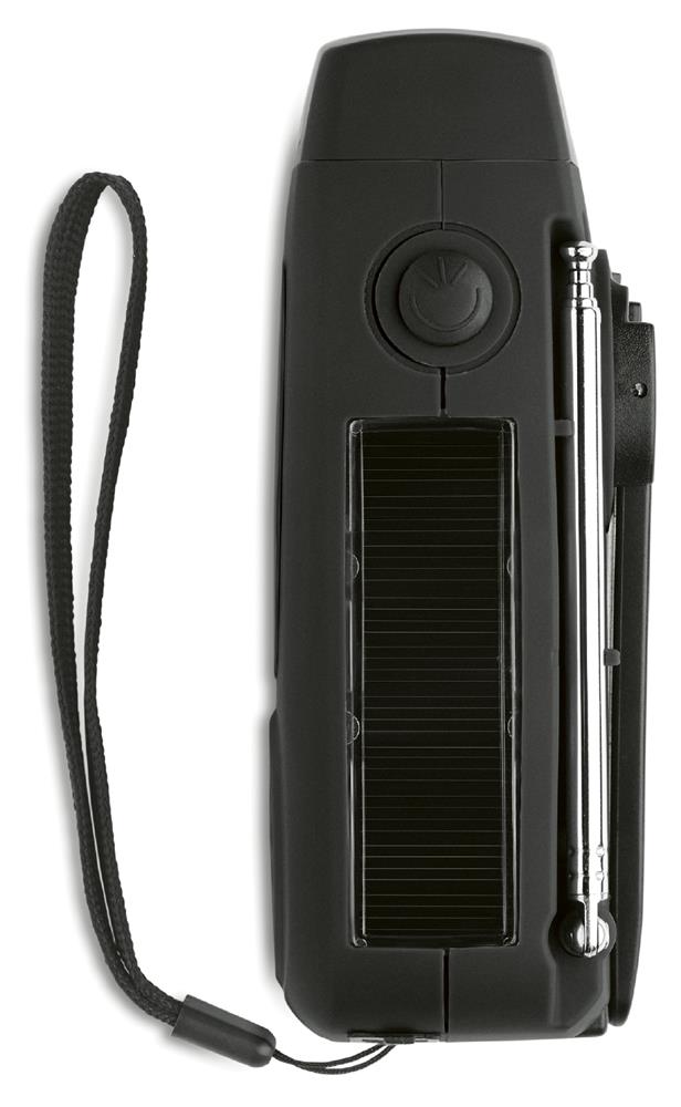 Radio portable solaire à manivelle personnalisée ONDA, dessus