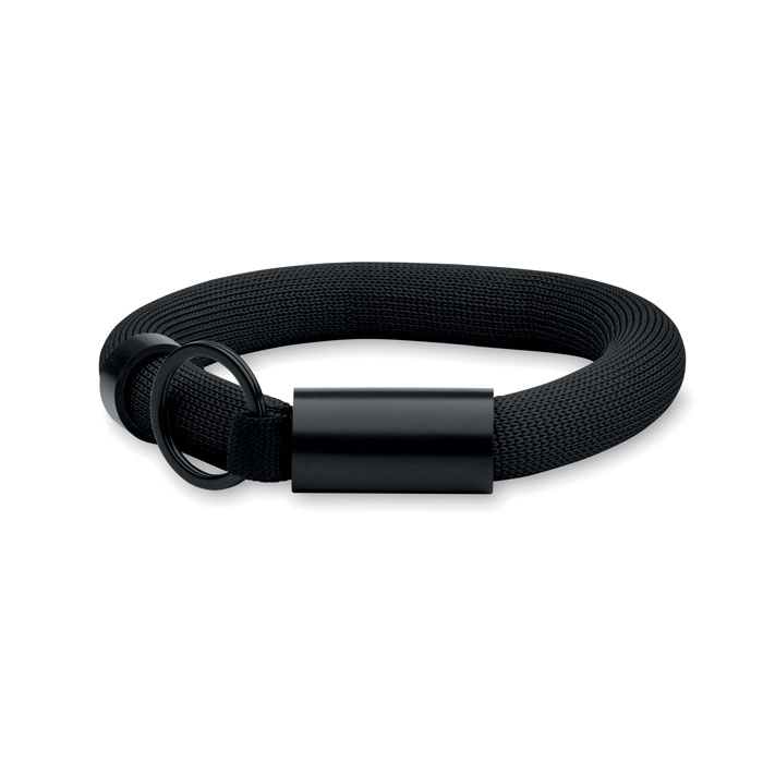 Bracelet porte-clés flottant personnalisé POLLY, Noir