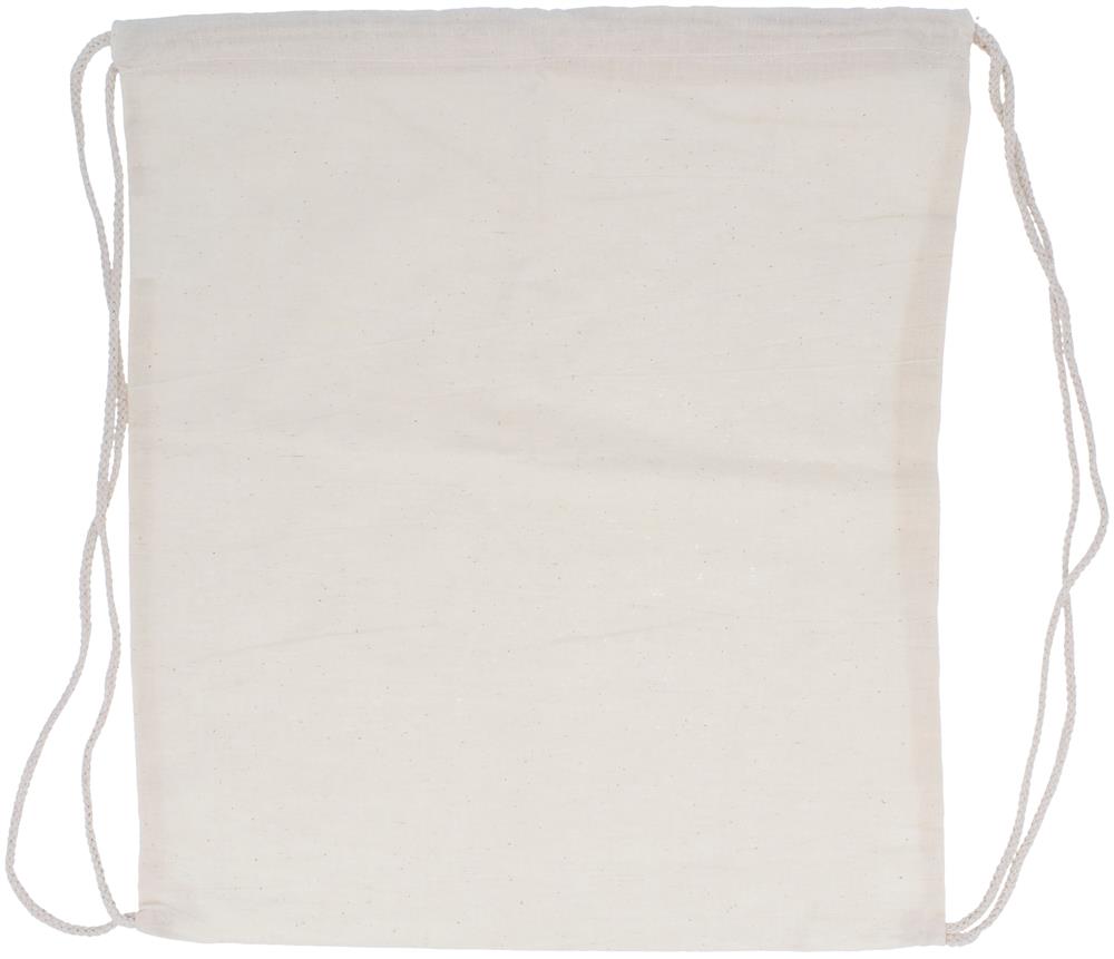 Sac à cordon coton 100 g/m² personnalisé HUNDRED, dos (transfert réfléchissant)