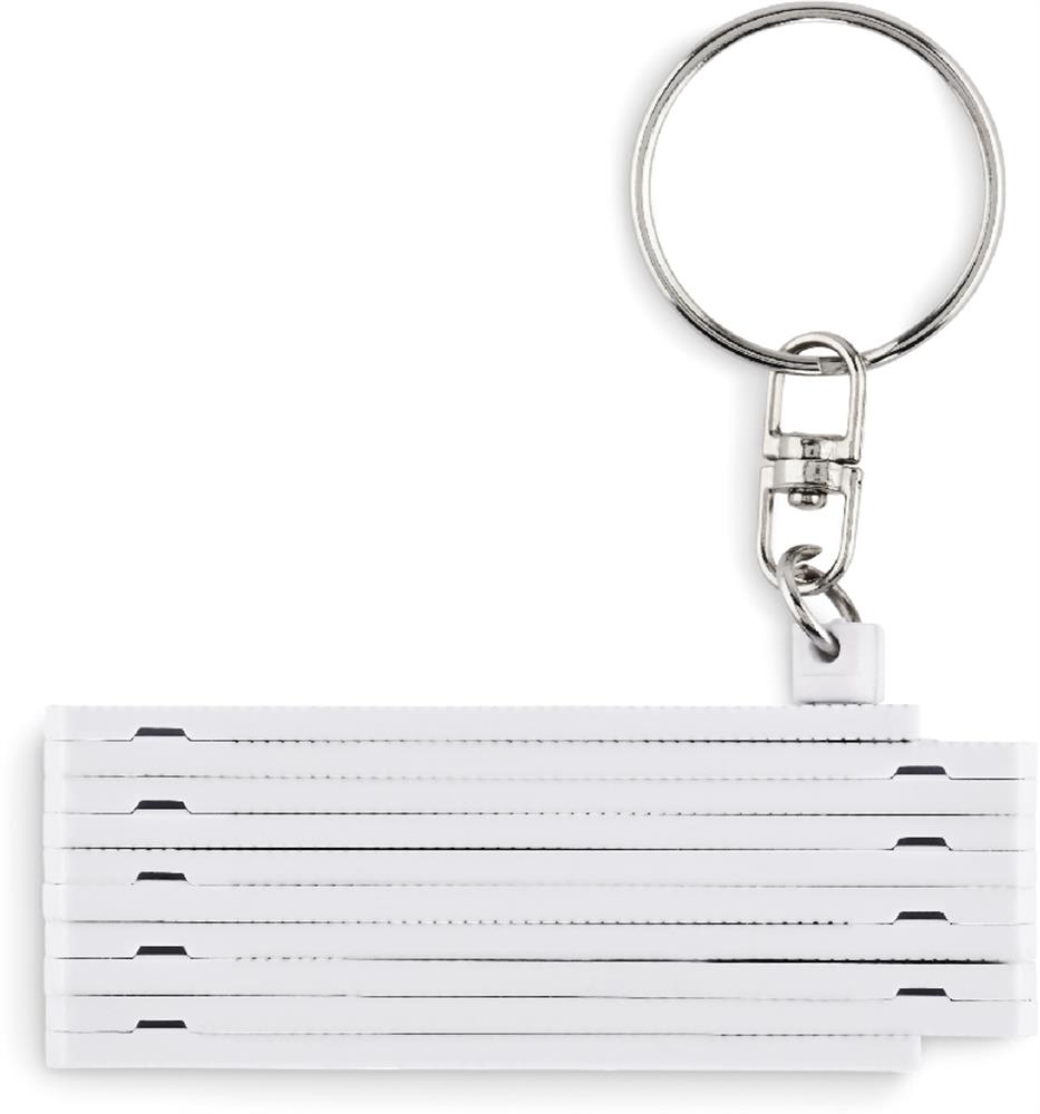 Porte-clés mètre pliant 50 cm personnalisé FUSTER, devant (tampographie)