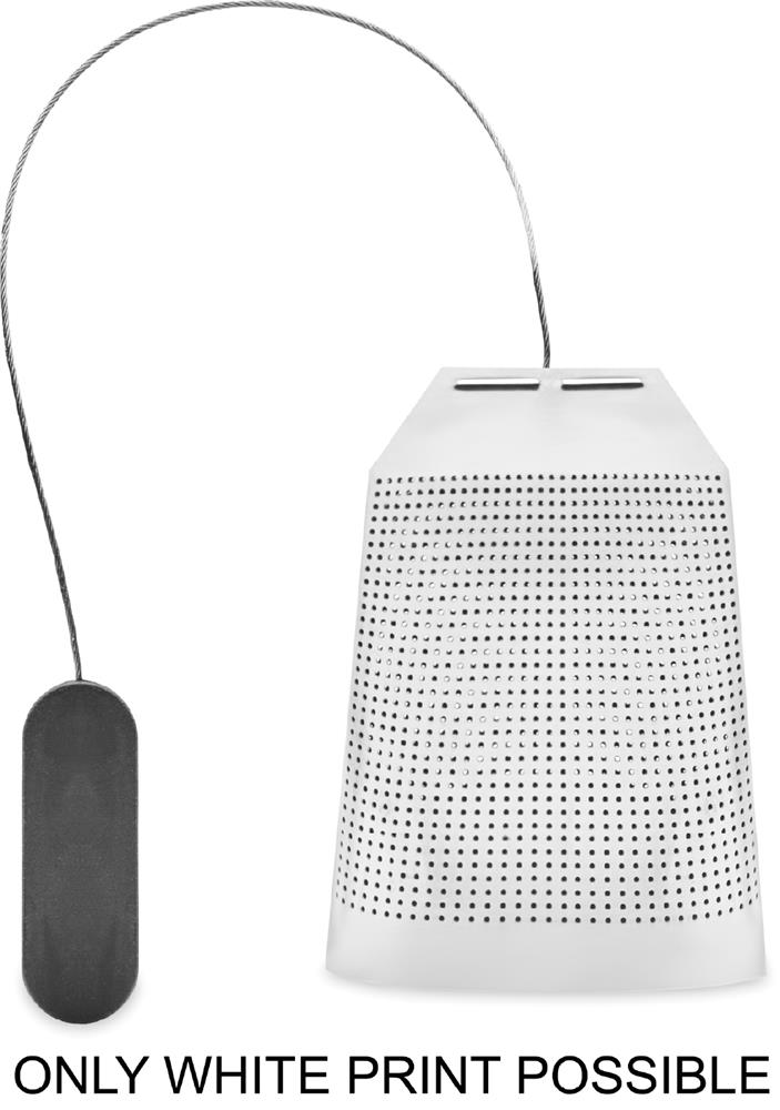 Infuseur à thé inox sachet personnalisé TEAFUSER, poignée côté 1