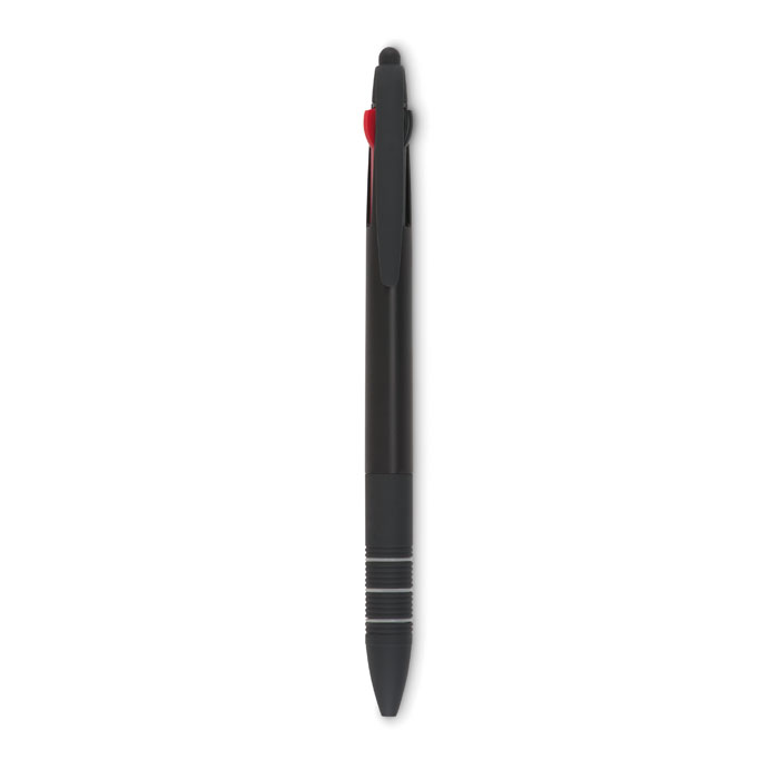 Stylo bille 3 couleurs stylet personnalisé MULTIPEN, Noir