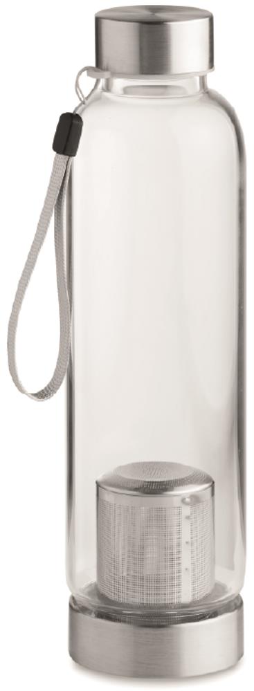 Bouteille verre borosilicate 500 ml personnalisée UTAH TEA, devant bas