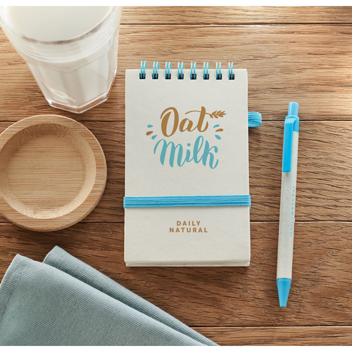 Carnet A6 et stylo carton recyclé personnalisés MITO SET