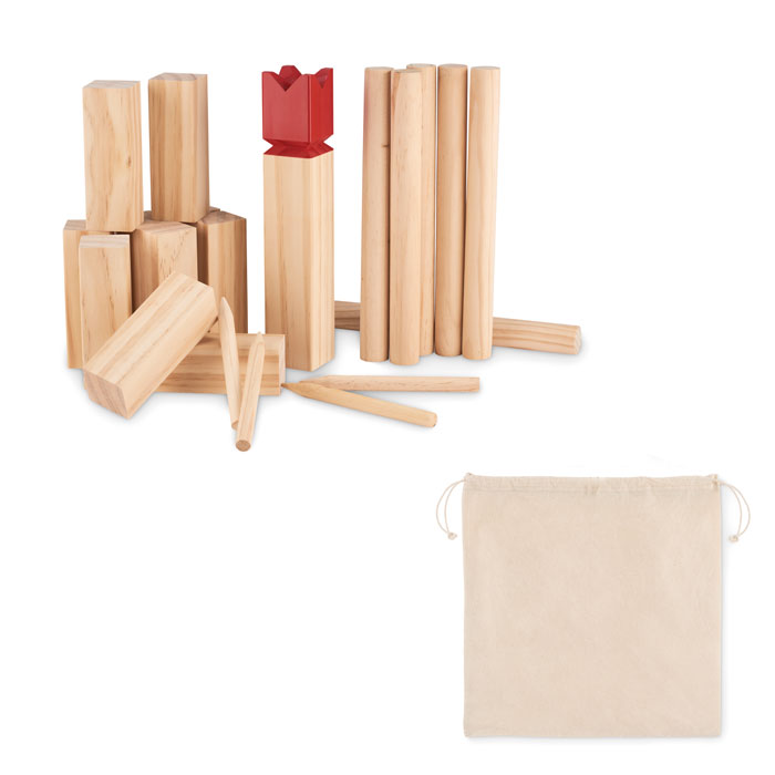 Jeu de lancer en bois de pin personnalisé KING, Bois