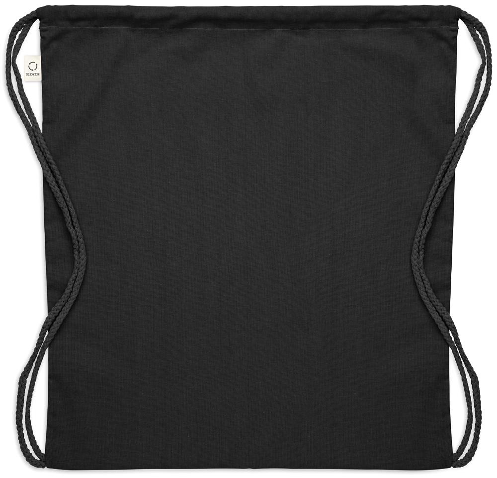 Sac à cordon coton recyclé personnalisé CABETRI COLOUR, dos (transfert numérique)