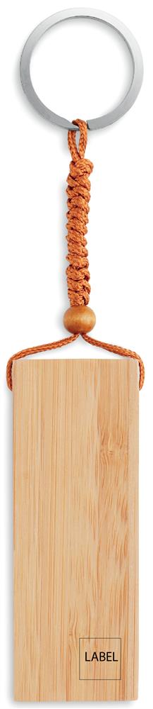 Porte-clés bambou support smartphone personnalisé TRINEU, dos