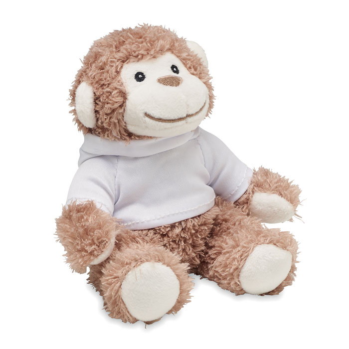 Peluche singe avec sweat à capuche personnalisée LENNY