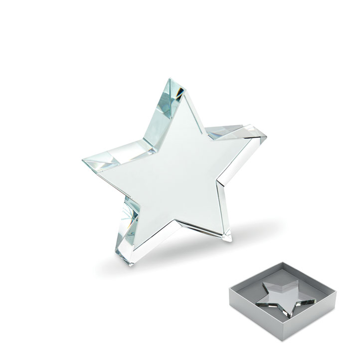 Trophée étoile en verre personnalisé STARWARD