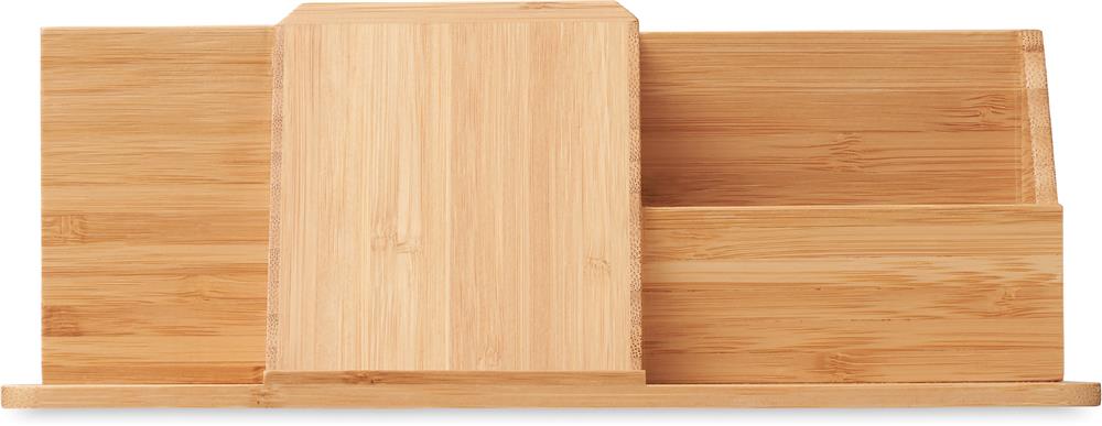 Organiseur de bureau bambou chargeur personnalisé GROOVY, partie 4