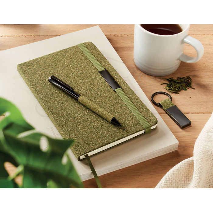 Coffret carnet A5 liège et stylo personnalisé CHIPPEWA SET