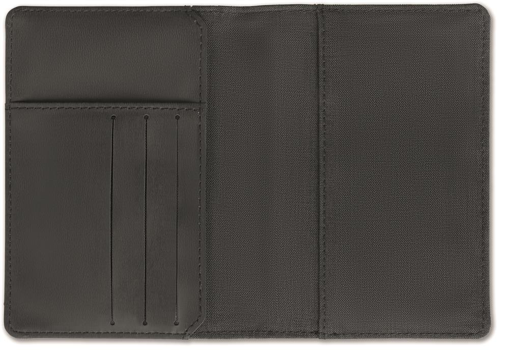 Porte-passeport RFID polyester personnalisé SHIELDOC, intérieur droite