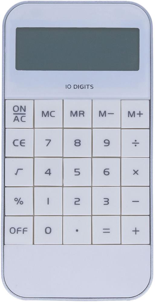 Calculatrice de poche 10 chiffres personnalisée ZACK, devant dessous