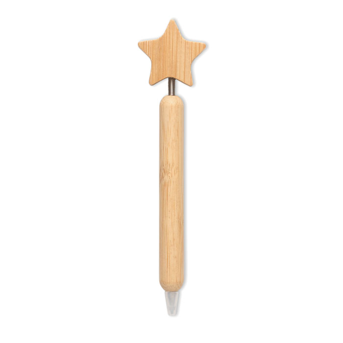 Stylo bille bambou motif étoile personnalisé STARPEN