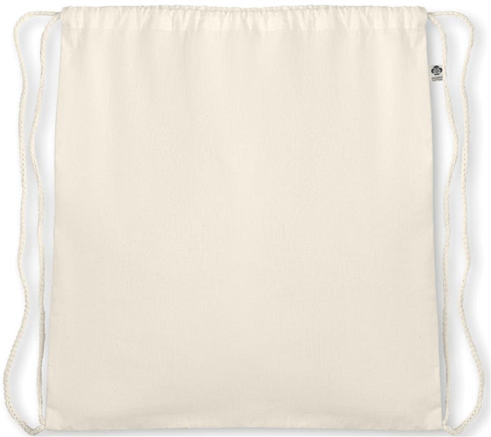 Sac à cordon coton bio 105 g/m² personnalisé ORGANIC HUNDRED, devant (transfert numérique)
