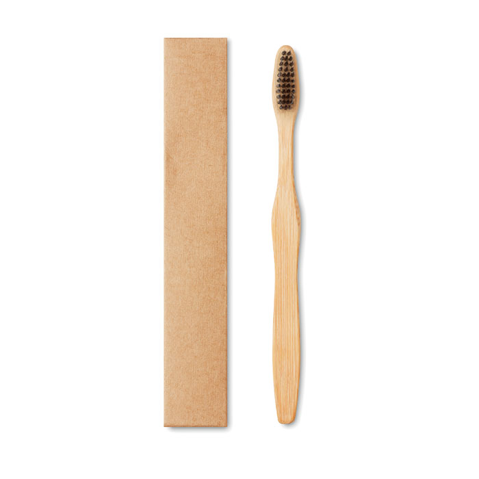 Brosse à dents bambou FSC personnalisée DENTOBRUSH, Noir