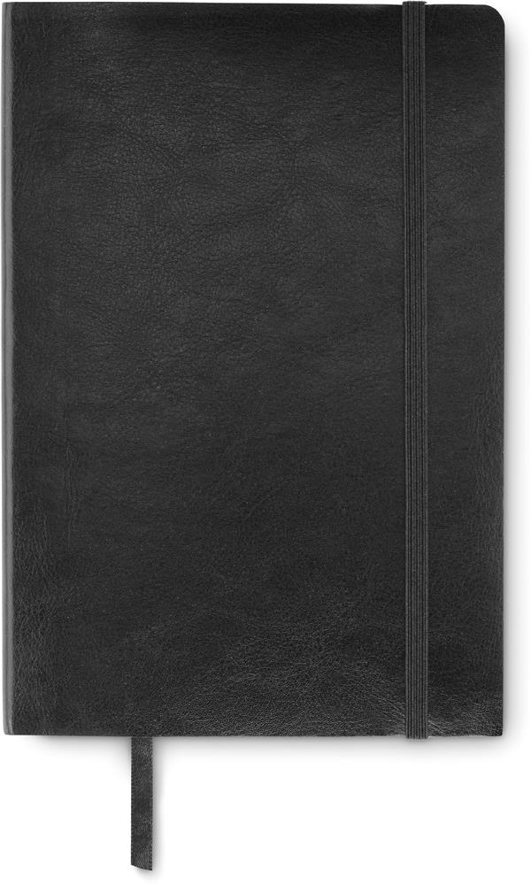Carnet A5 couverture souple PU recyclé personnalisé BRETA, devant (tampographie)