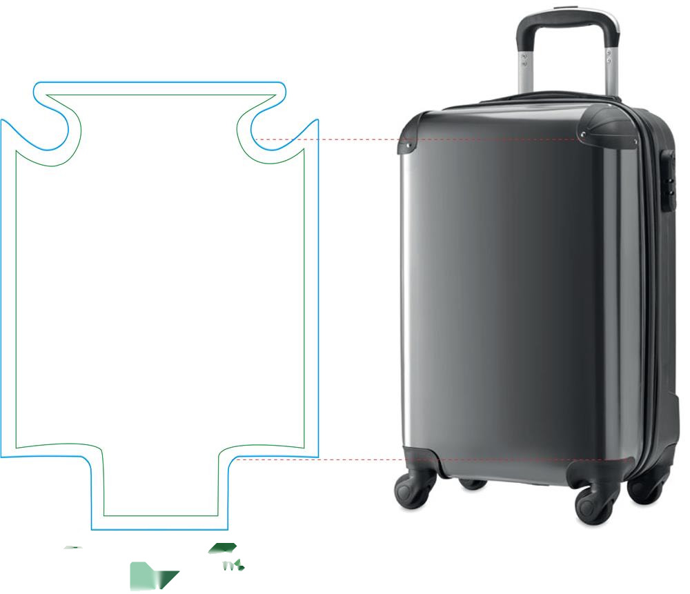 Valise cabine ABS et PC à insert photo personnalisée PICKME, insert