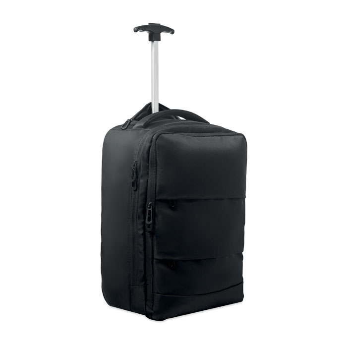 Sac à dos trolley RPET 290T personnalisé MAGNATE, Noir