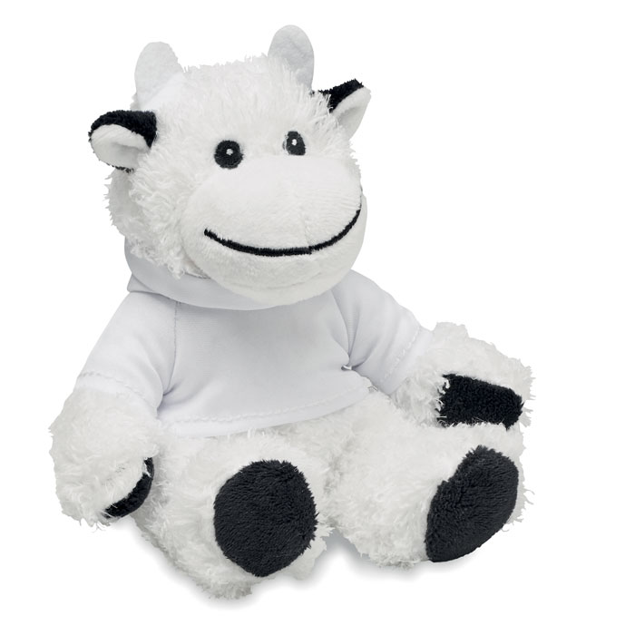 Peluche vache avec sweat à capuche personnalisée MANNY