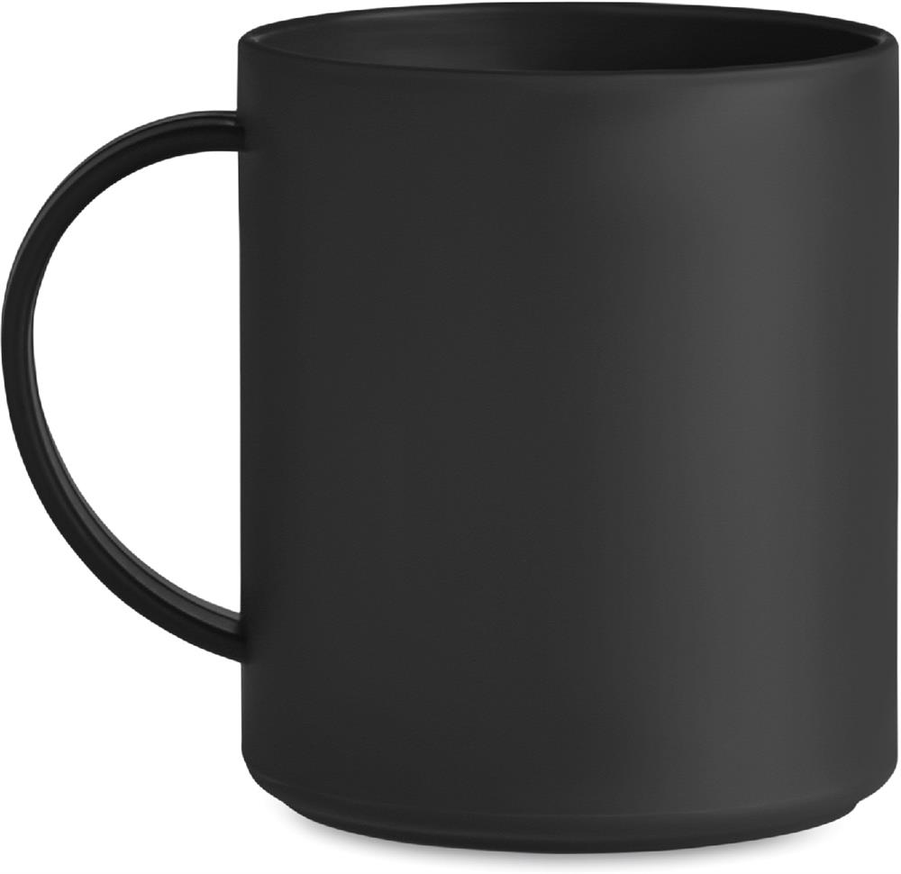 Mug réutilisable plastique 300 ml personnalisé MONDAY, gauche