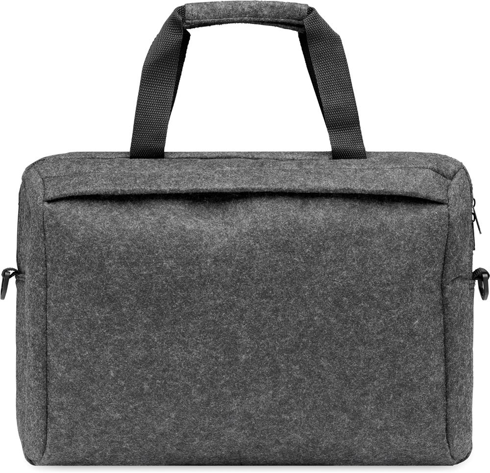 Sac à dos ordinateur 15 pouces feutre personnalisé PLANA, devant (sérigraphie)