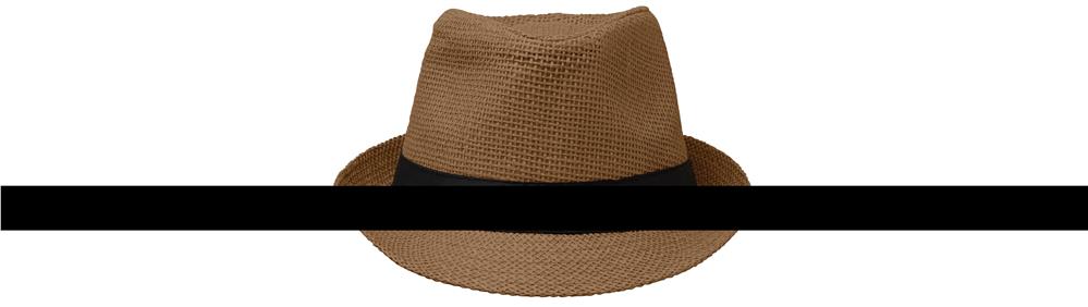 Chapeau de paille personnalisé BOOWIE, bandeau (sérigraphie)
