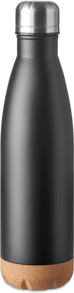 Bouteille isotherme base liège personnalisée ASPEN CORK, devant